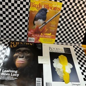 Birds & Blooms, Scientific American, Rocks & Minerals Magazine Set